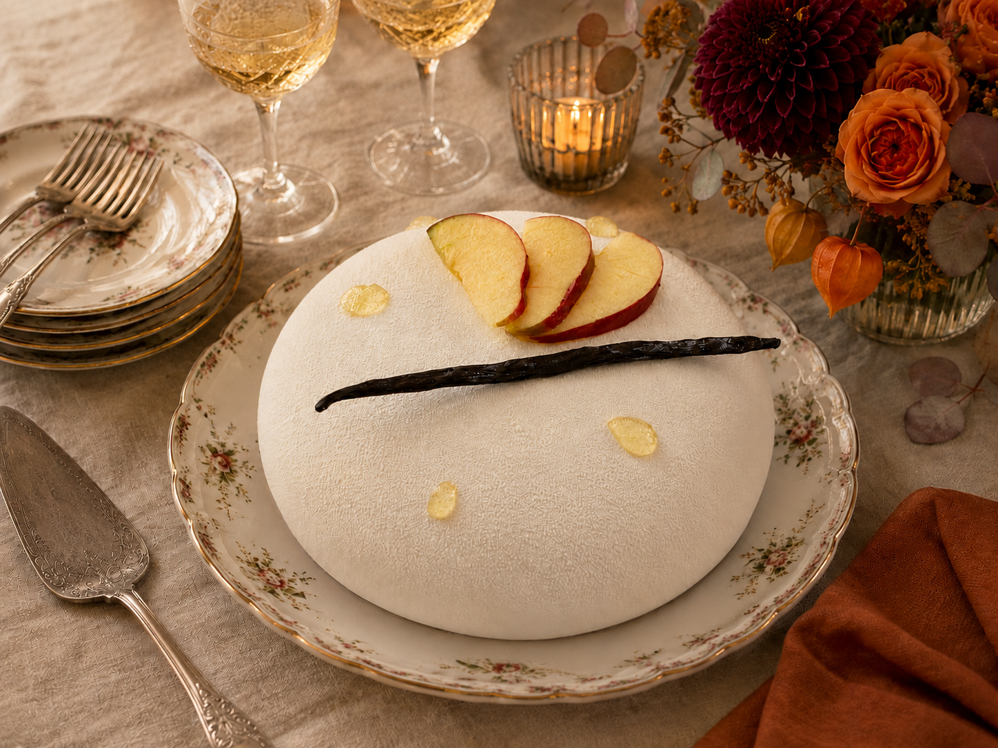 Entremets pomme vanille