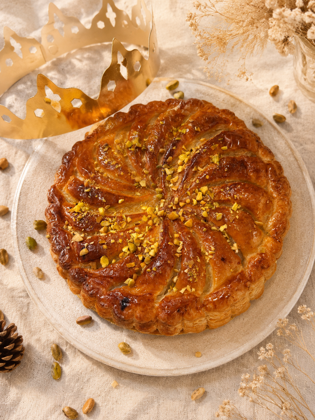 Galette des rois à la pistache