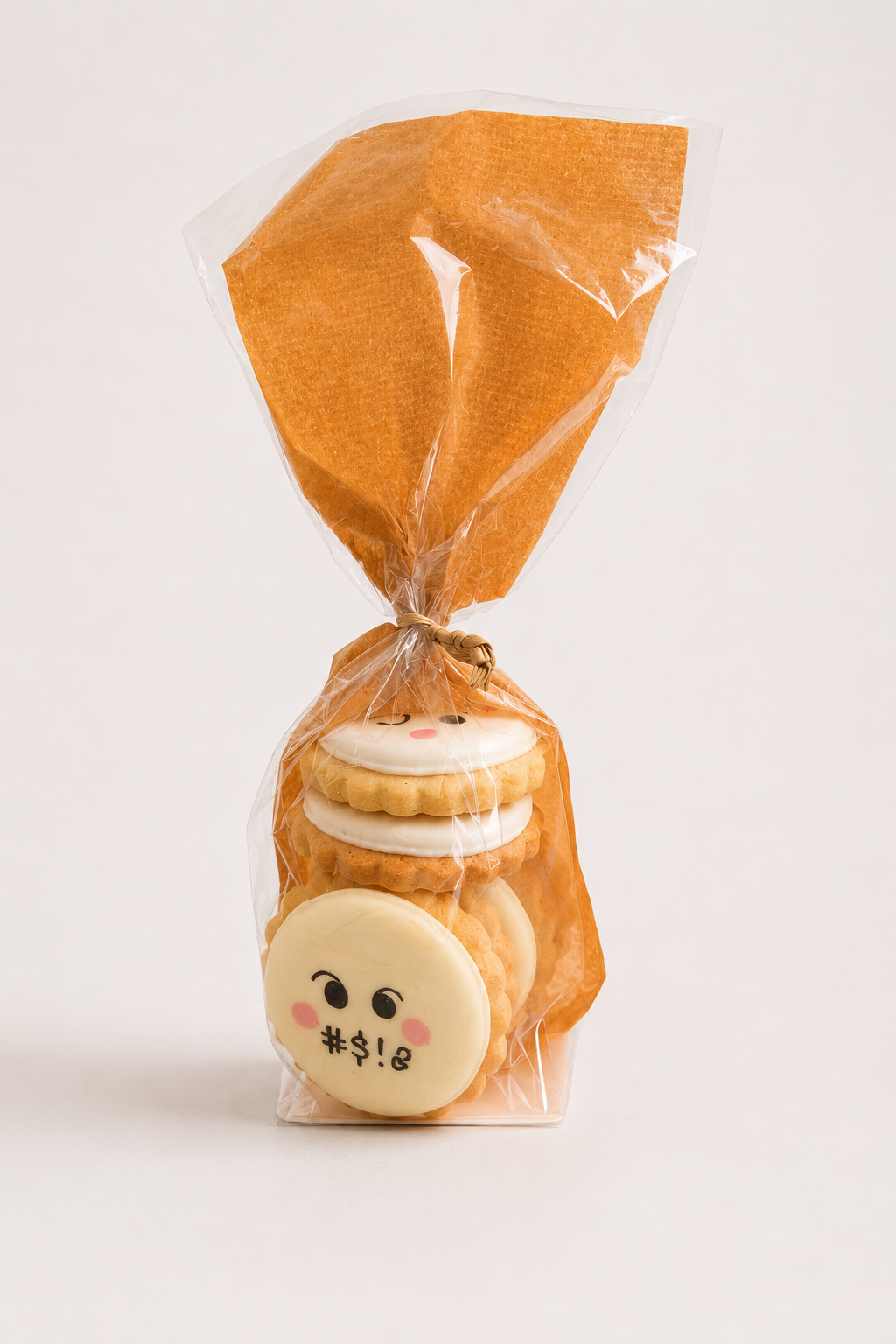 Sachet Humeurs gourmandes Bad Mood, sablés décorés à main levée