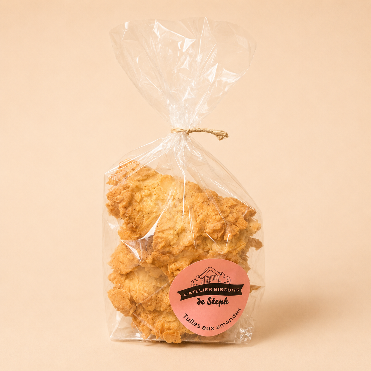 Sachet de tuiles aux amandes craquantes faites main